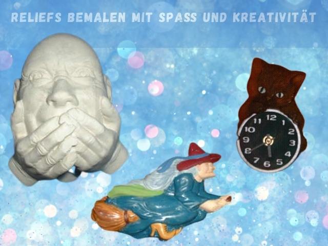 Reliefs bemalen beim Kindergeburtstag