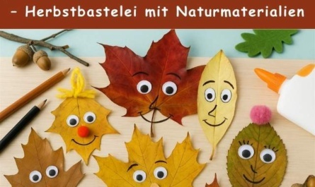 Kreative Gesichter aus Blättern basteln – Herbstbastelei mit Naturmaterialien