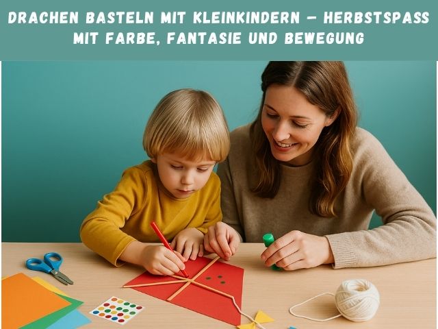 Drachen basteln mit Kleinkindern – Herbstspaß mit Farbe, Fantasie und Bewegung