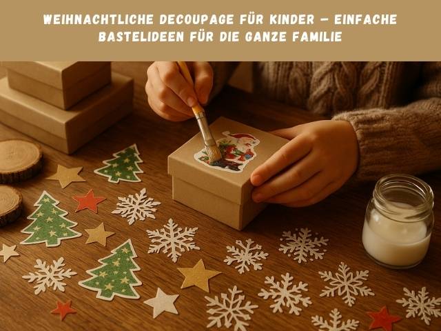 Weihnachtliche Decoupage für Kinder – einfache Bastelideen für die ganze Familie