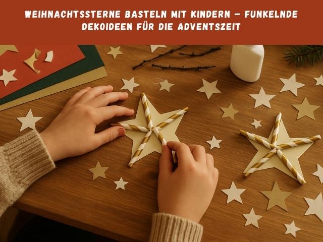 Weihnachtssterne basteln mit Kindern – funkelnde Dekoideen für die Adventszeit