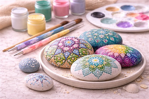 Mandala-Steine mit Kindern gestalten