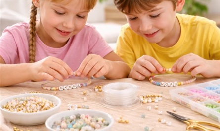 Perlenarmbänder mit Namen basteln