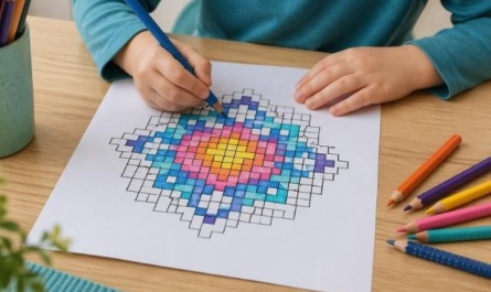Pixel-Mandalas für Kinder – klare Muster, die einfach funktionieren