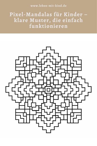 Pixelmandala zum Ausmalen